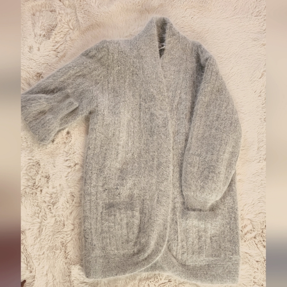 Vintage angora lined cardigan